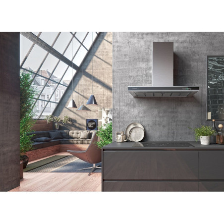 Komínová digestoř Faber Onyx-T X/V A90, nerez/černé sklo Komínová digestoř Faber Onyx-T X/V A90, nerez/černé sklo