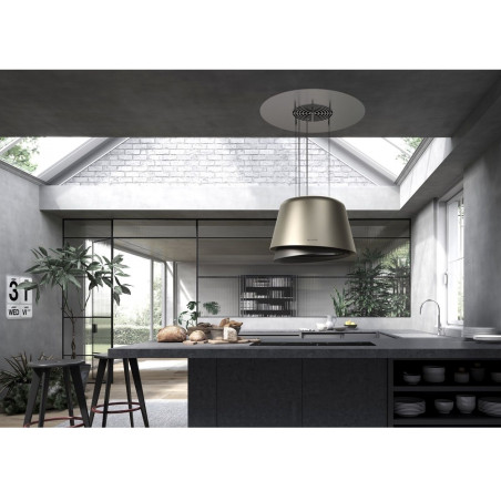 Lustrová digestoř Faber BELLE PLUS GOLD/DG MATT, teplá titanová/tmavě šedá mat