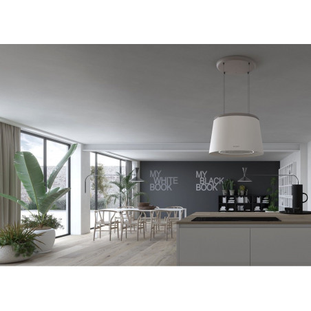 Lustrová digestoř Faber CELINE PLUS WW/CG MATT, bílá mat/cementově šedá mat Lustrová digestoř Faber CELINE PLUS WW/CG MATT, bílá mat/cementově šedá mat