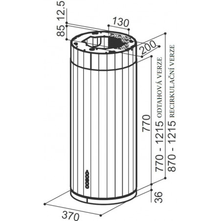 Ostrůvková digestoř Faber CORINTHIA ISOLA X/OM A37, nerez/patinovaný kov