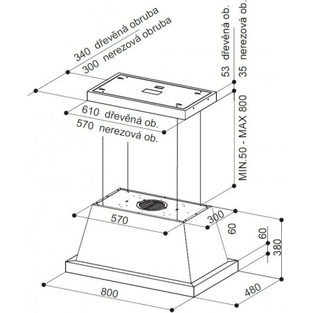 Ostrůvková digestoř Faber THEA ISOLA EV8 WH MATT F80, bez rámu, bílá mat Ostrůvková digestoř Faber THEA ISOLA EV8 WH MATT F80, bez rámu, bílá mat