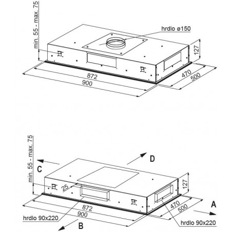 Stropní digestoř Faber Heaven 2.0 X A90 RB, bez motoru, nerez Stropní digestoř Faber Heaven 2.0 X A90 RB, bez motoru, nerez