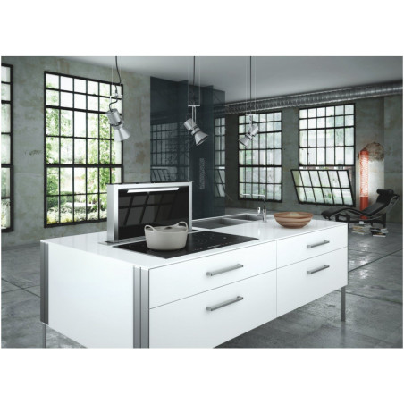 Vestavná digestoř Faber Fabula PLUS EV8 BK A90, nerez/černé sklo