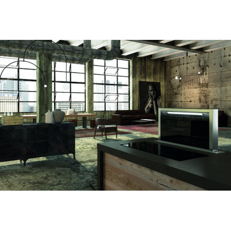 Vestavná digestoř Faber Fabula PLUS EV8 BK A90, nerez/černé sklo