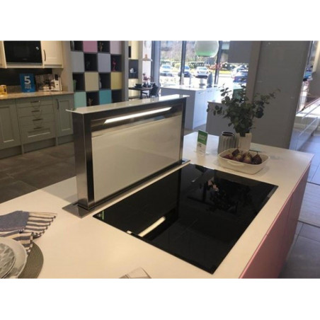 Vestavná digestoř Faber Fabula PLUS EV8 WH A90, nerez/bílé sklo