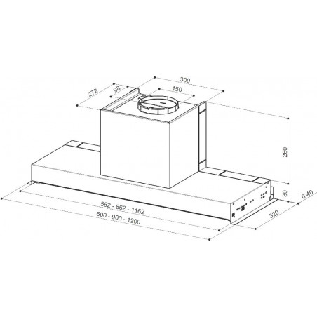 Vestavná digestoř Faber In-Nova Comfort EG6 X A90, nerez