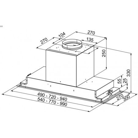 Vestavná digestoř Faber Victory 2.0 X A77, nerez