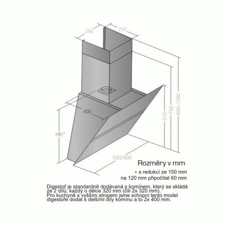 Odsavač par Cata Empire VIP KD 519060, dálkové ovládání