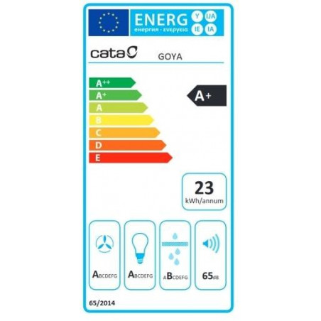 Odsavač par Cata GOYA A+ Nerez Černé sklo 900