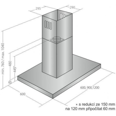 Odsavač par Cata Empire VIP OD 711090, dálkové ovládání