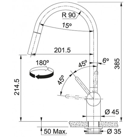 Kuchyňská baterie Franke FC 0047 LEDA NEO Nerez