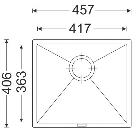 Kuchyňský dřez Sinks Frame 457 Granblack 30 Kuchyňský dřez Sinks Frame 457 Granblack 30