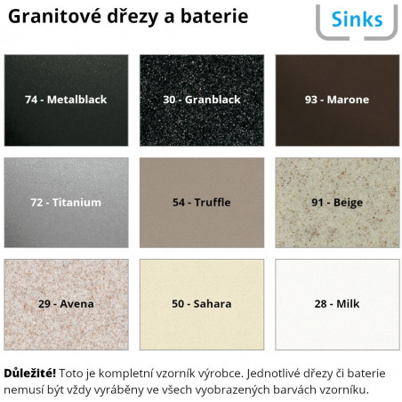 Kuchyňský dřez Sinks Frame 457 Granblack 30 Kuchyňský dřez Sinks Frame 457 Granblack 30