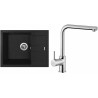 Set Sinks (dřez Amanda 650 Granblack 30 + baterie Elka Chrom)