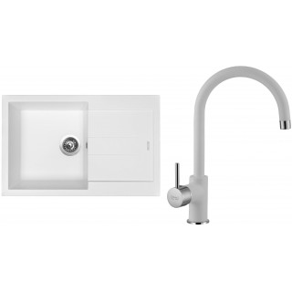 Set Sinks G13128 (dřez Amanda 780 Milk 28 + baterie Vitalia Milk 28)