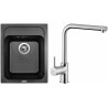 Set Sinks (dřez Classic 400 Metalblack 74 + baterie Elka Chrom)