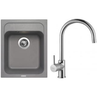 Set Sinks G8272 (dřez Classic 400 Titanium 72 + baterie Vitalia Chrom - lesklý)