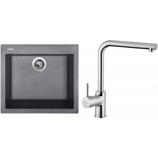 Set Sinks (dřez Cube 560 Titanium 72 + baterie Elka Chrom - lesklý)