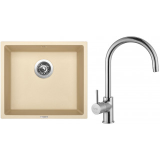 Set Sinks G7850 (dřez Frame 457 Sahara 50 + baterie Vitalia Chrom - lesklý)