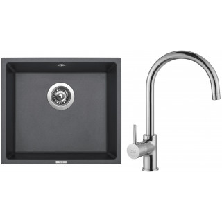 Set Sinks G7872 (dřez Frame 457 Titanium 72 + baterie Vitalia Chrom - lesklý)