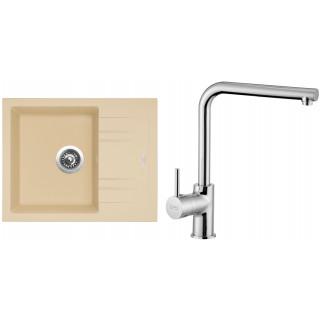 Set Sinks G1850 (dřez Linea 600 Sahara 50 + baterie Elka Chrom - lesklý)