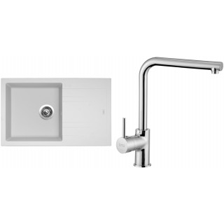 Set Sinks G4628 (dřez Linea 780 Milk 28 + baterie Elka Chrom - lesklý)