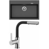 Set Sinks (dřez Maximo 780 Metalblack 74 + baterie Enigma S Metalblack 74) Set Sinks (dřez Maximo 780 Metalblack 74 + baterie Enigma S Metalblack 74)
