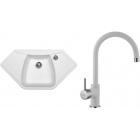 Set Sinks (dřez Naiky 980 Milk 28 + baterie Vitalia Milk 28)