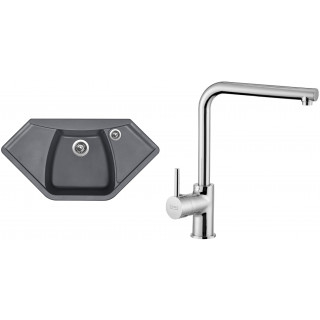 Set Sinks (dřez Naiky 980 Titanium 72 + baterie Elka Chrom - lesklý)