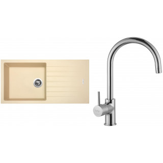 Set Sinks G15050 (dřez Perfecto 1000 Sahara 50 + baterie Vitalia Chrom - lesklý)