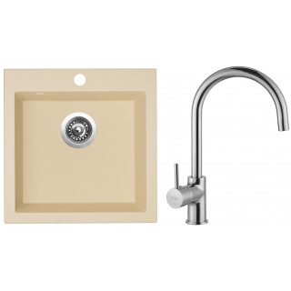 Set Sinks G250 (dřez Viva 455 Sahara 50 + baterie Vitalia Chrom - lesklý)