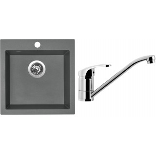 Set Sinks (dřez Viva 455 Titanium 72 + baterie Pronto Chrom - lesklý)