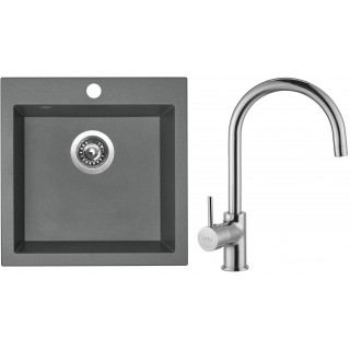 Set Sinks G272 (dřez Viva 455 Titanium 72 + baterie Vitalia Chrom - lesklý)