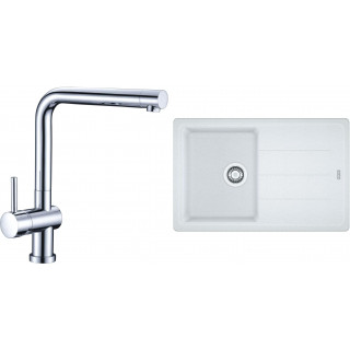 Set Franke G97 (dřez BFG 611-78 Bílá-led + baterie Samoa Chrom)