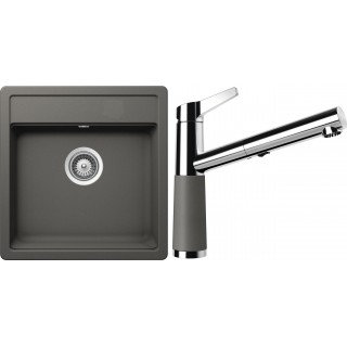 Set Schock S11-5 (dřez Mono N-100S Silverstone + baterie SC-510.120 Silverstone)