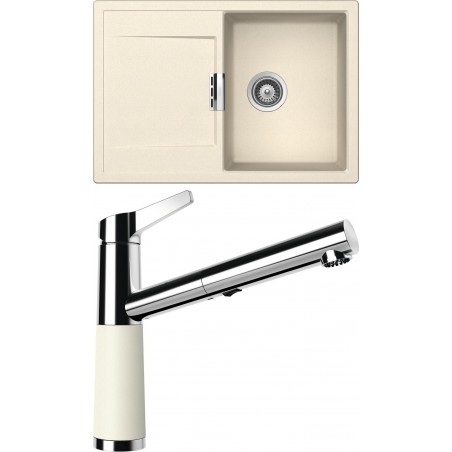 Set Schock 7-21 (dřez Mono D-100S Magnolia + baterie SC-510.120 Magnolia)