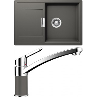 Set Schock S7-3 (dřez Mono D-100 Silverstone + baterie SC-90 Silverstone)