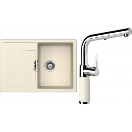 Set Schock 8 (dřez Mono D-100S Magnolia + baterie SC-540.120 Magnolia)