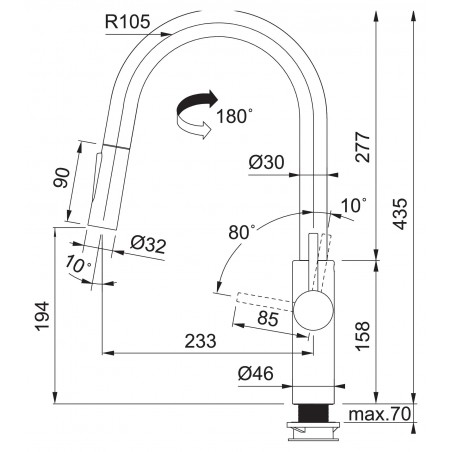 Kuchyňská baterie Franke FC 5968.031 PESCARA Chrom