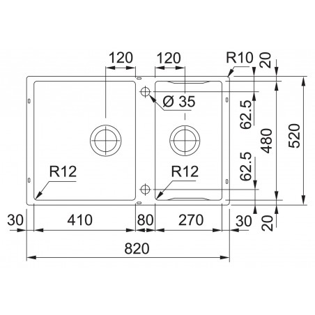 Kuchyňský dřez Franke Box Center BWX 120-41-27
