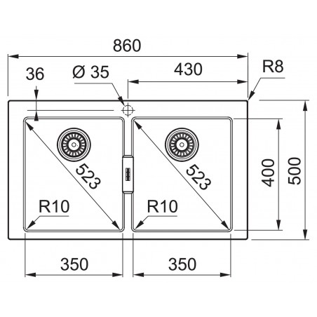 Kuchyňský dřez Franke Sirius S2D 620-86 Bílá
