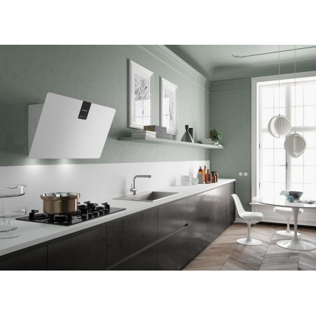 Komínová digestoř Faber Soft Edge BIANCO KOS A80, bílá/FENIX NTM bílá mat