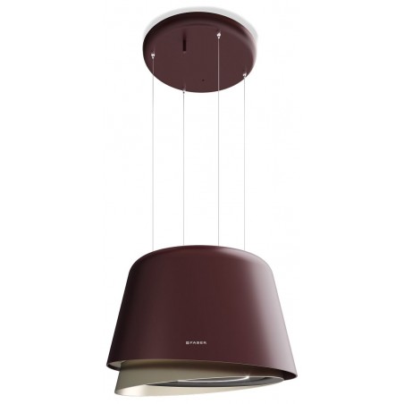 Lustrová digestoř Faber Belle Plus BURGUNDY/GOLD KL, burgundská červeň/teplá titanová