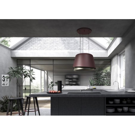 Lustrová digestoř Faber Belle Plus BURGUNDY/GOLD KL, burgundská červeň/teplá titanová