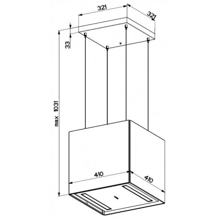 Lustrová digestoř Faber Soft Cube GRIGIO LONDRA F40, FENIX NTM šedá mat