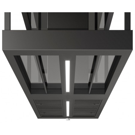 Ostrůvková digestoř Faber T-Shelf BK MATT A180, černá mat