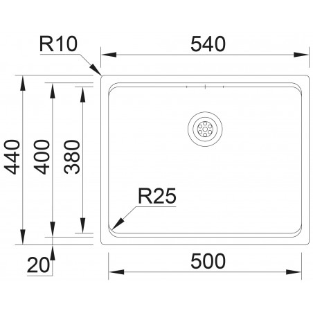 Kuchyňský dřez Sinks Step 540 1,0 mm