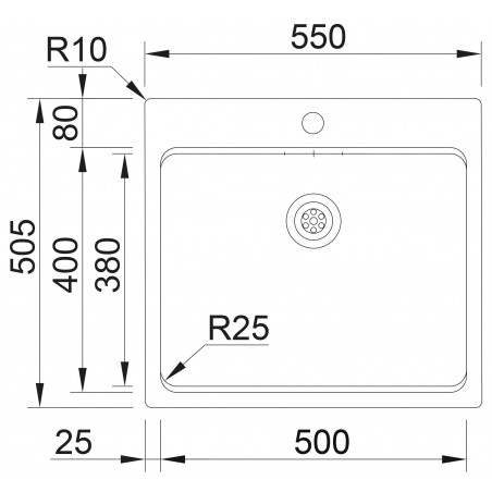 Kuchyňský dřez Sinks Steper 550 1,0 mm