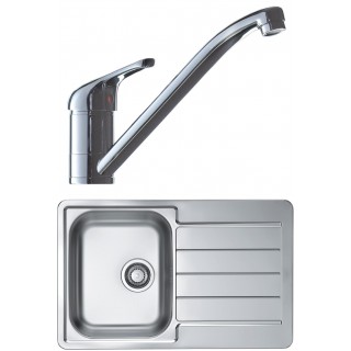 Set Alveus (dřez Line 80 Natur + baterie Riviera X Chrom)