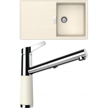 Set Schock 146-22 (dřez Tia D-100 Magnolia + baterie SC-510.120 Magnolia)